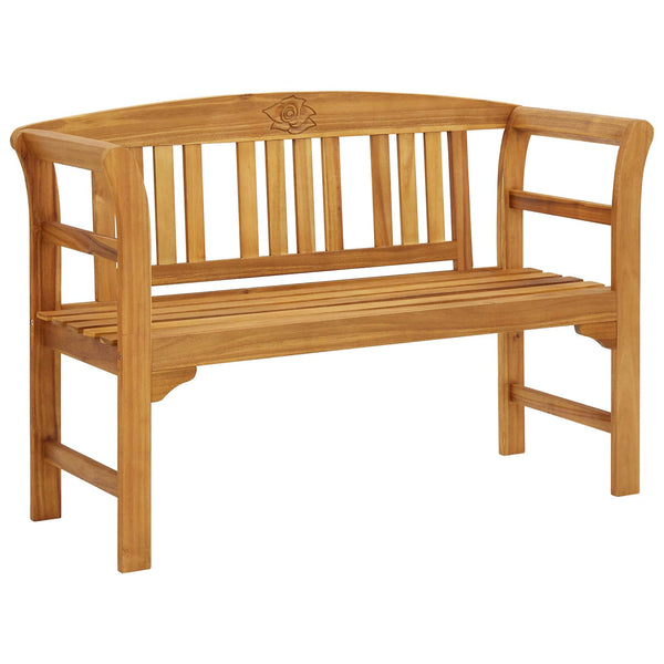 Solid Acacia Wood Garden Bench 114 Cm Patio Benches