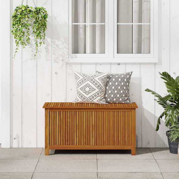 Solid Acacia Wood Garden Storage Box 113X50x58 Cm Storage Boxes