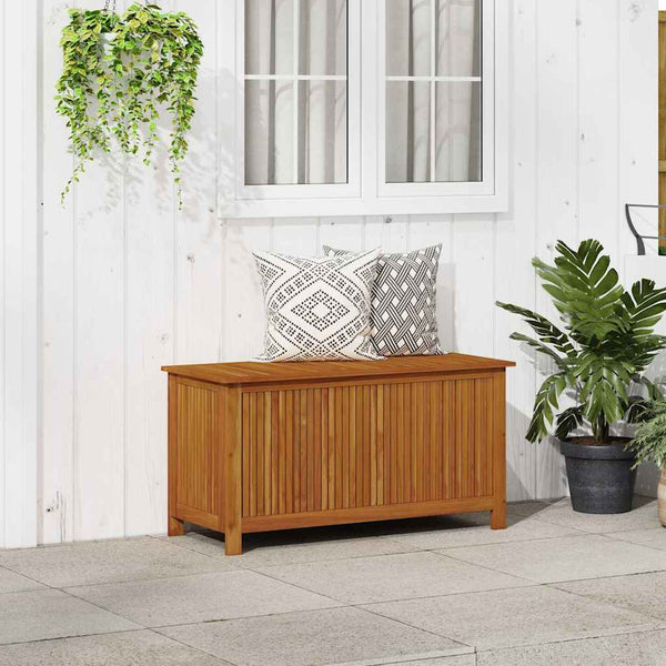 Solid Acacia Wood Garden Storage Box 113X50x58 Cm Storage Boxes