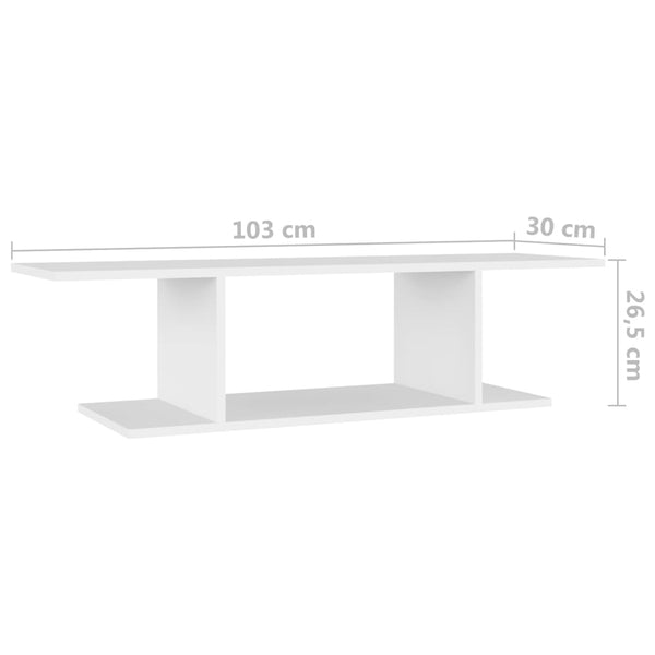 Wall Mounted Tv Cabinet White 103X30x26.5 Cm Tv Stands & Entertainment Units