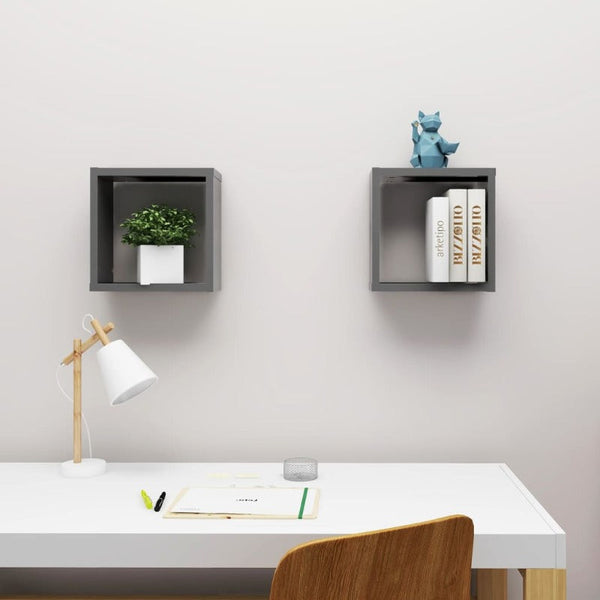 Bookshelves Wall Cube Shelves 2 Pcs 30X15x30 Cm
