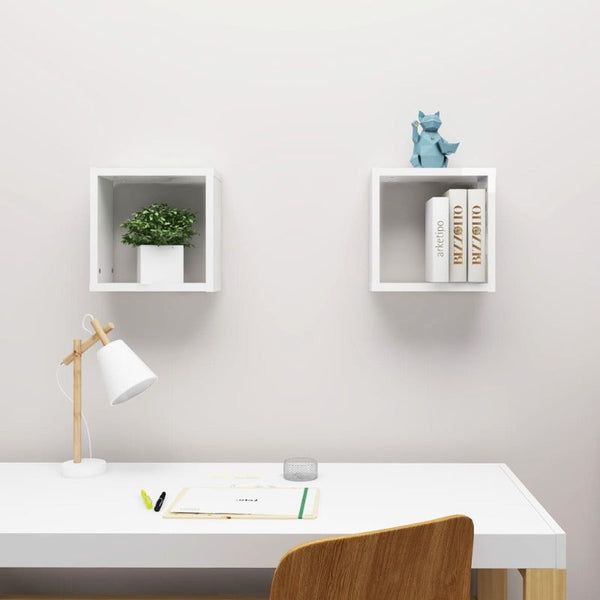 Bookshelves Wall Cube Shelves 2 Pcs 30X15x30 Cm