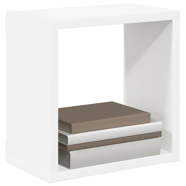 Vidaxl Wall Cube Shelves 2 Pcs White And Sonoma Oak 26X15x26 Cm Wall Shelves