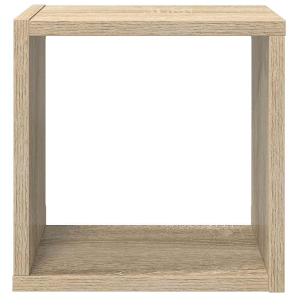Vidaxl Wall Cube Shelves 2 Pcs White And Sonoma Oak 26X15x26 Cm Wall Shelves