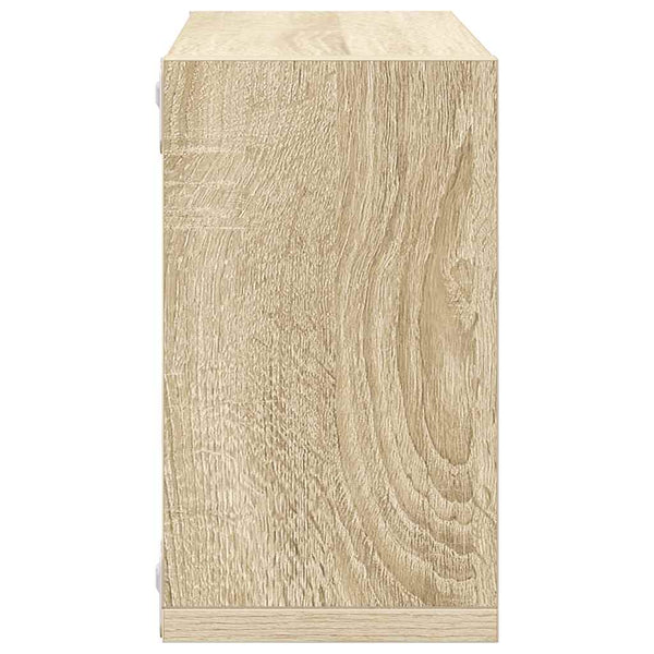 Vidaxl Wall Cube Shelves 2 Pcs White And Sonoma Oak 26X15x26 Cm Wall Shelves