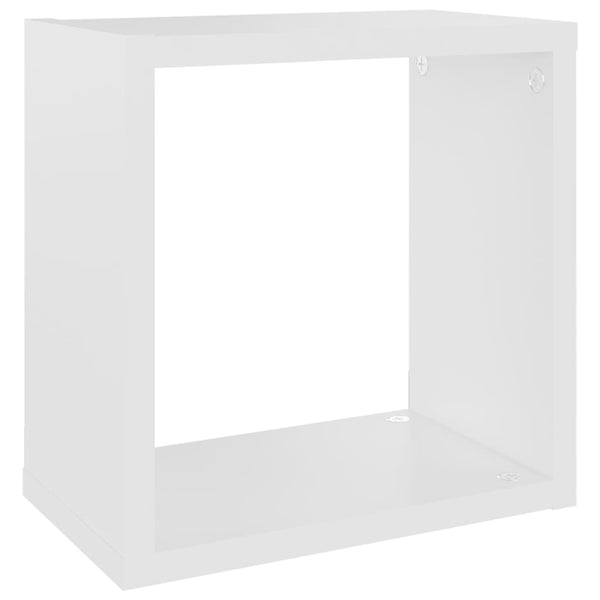 Wall Cube Shelves 4 Pcs White And Sonoma Oak 26X15x26 Cm Wall Shelves