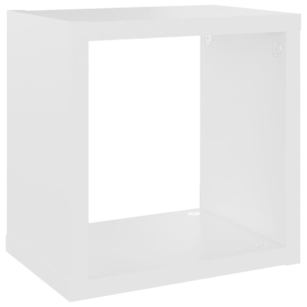Wall Cube Shelves 4 Pcs White 22X15x22 Cm Wall Shelves