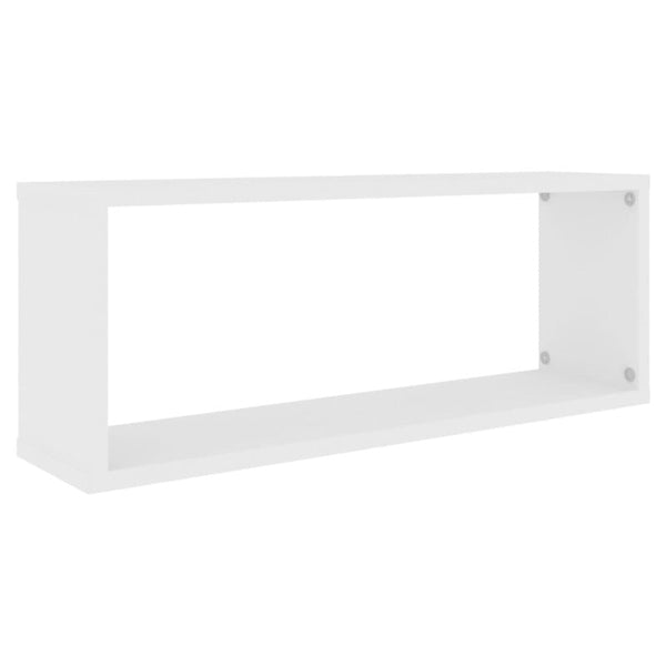 Wall Cube Shelves 4 Pcs White 60X15x23 Cm Engineered Wood