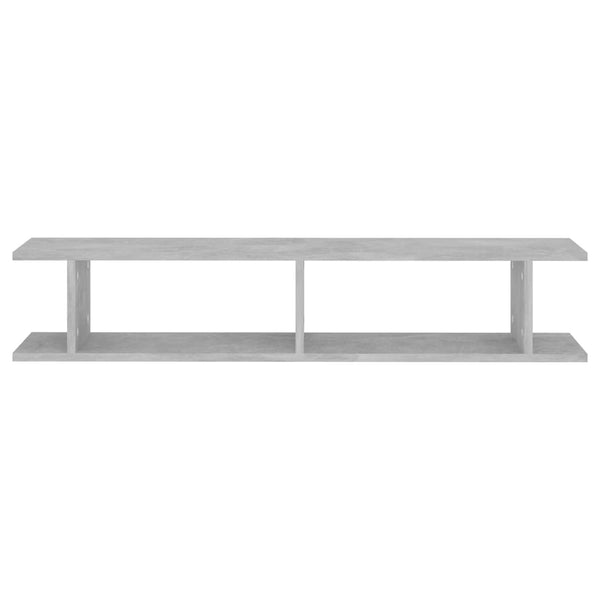 Vidaxl 2 Pcs Concrete Grey 105X18x20 Cm Engineered Wood Wall Shelves
