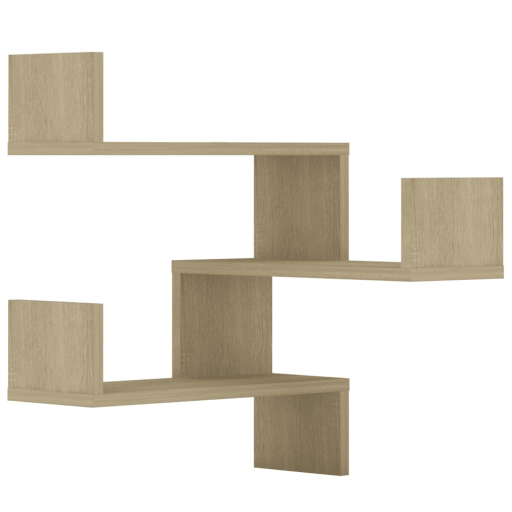 Wall Corner Shelves 2 Pcs Sonoma Oak 40X40x50 Cm Engineered Wood Wall Shelves