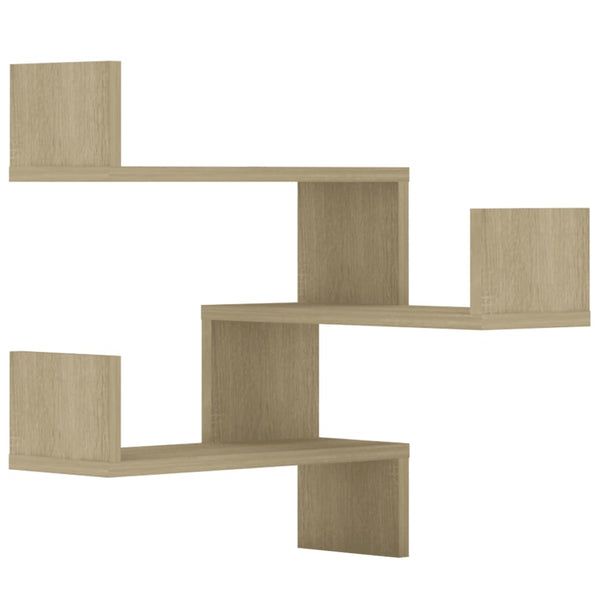 Wall Corner Shelves 2 Pcs Sonoma Oak 40X40x50 Cm Engineered Wood Wall Shelves