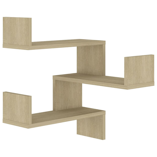 Wall Corner Shelves 2 Pcs Sonoma Oak 40X40x50 Cm Engineered Wood Wall Shelves