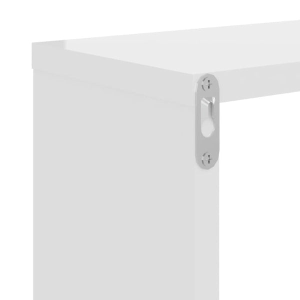 Wall Shelves 2 Pcs High Gloss White 50X15x50 Cm Engineered Wood