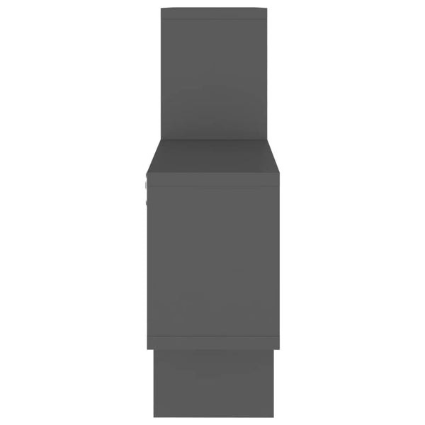 Car Shaped Wall Shelf Grey 82X15x51 Cm Engineered Wood Hanging Shelves