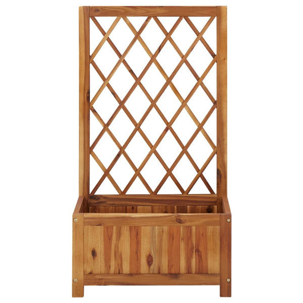 Vidaxl Garden Raised Bed With Trellis Solid Acacia Wood Raised Garden Beds