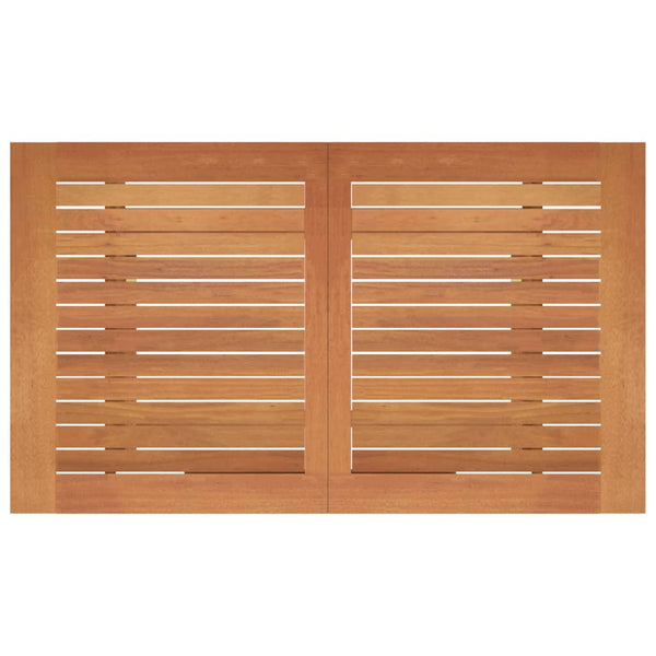 Vidaxl Folding Garden Table 120X70x75 Cm Solid Eucalyptus Wood Patio & Garden Tables