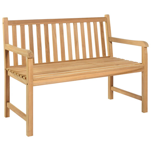 Garden Bench 114 Cm Solid Teak Wood Patio Benches