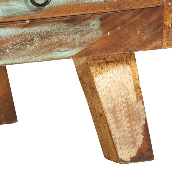 Tv Cabinet Multicolour 110X30x40 Cm Solid Reclaimed Wood Tv Stands & Entertainment Units