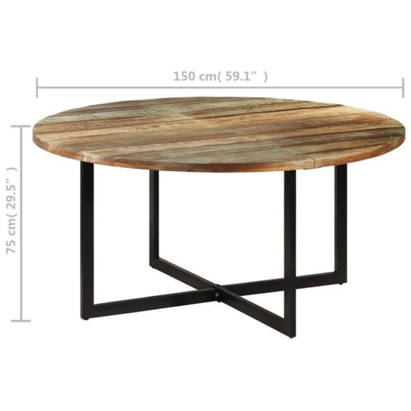 Dining Table 150X75 Cm Solid Wood Reclaimed Dining Tables