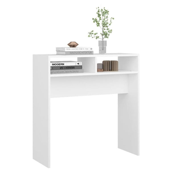 Console Table White 78X30x80 Cm Engineered Wood Tables