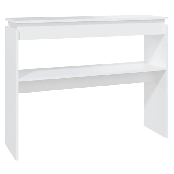Console Table White 102X30x80 Cm Engineered Wood Tables