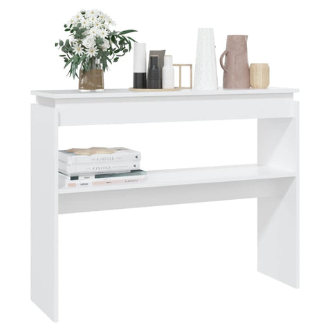 Console Table White 102X30x80 Cm Engineered Wood Tables
