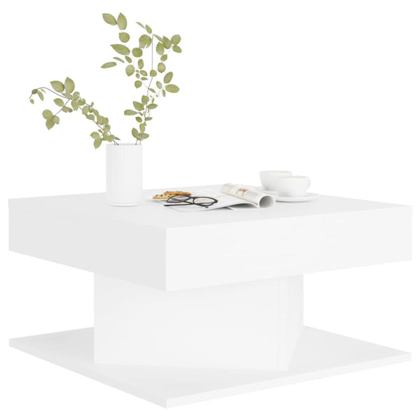 Coffee Table White 57X57x30 Cm Engineered Wood Coffee Tables