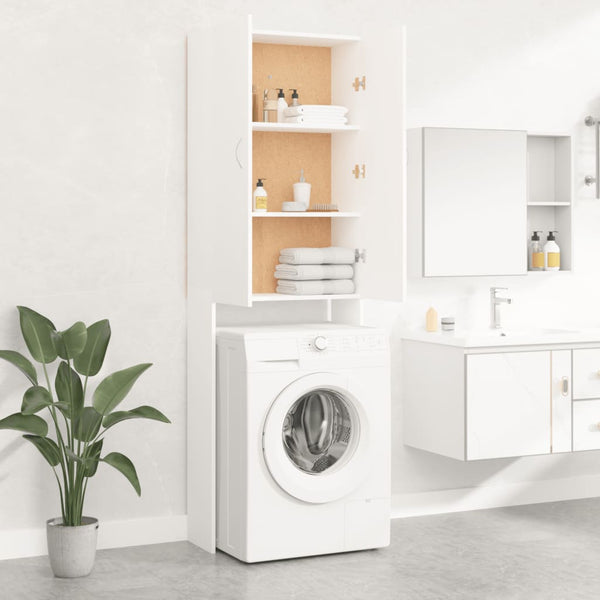 Washing Machine Cabinet White 64X25.5X190 Cm Cabinets & Cupboards