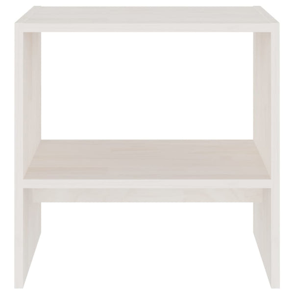 Bedside Cabinets 2 Pcs White 40X30.5X40 Cm Solid Pinewood Bedside Tables