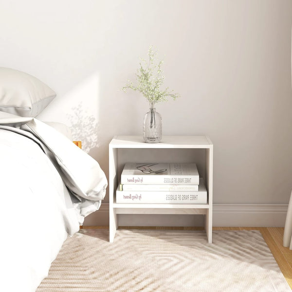 Bedside Tables Bedside Cabinets 2 Pcs White 40X30.5X40 Cm Solid Pinewood