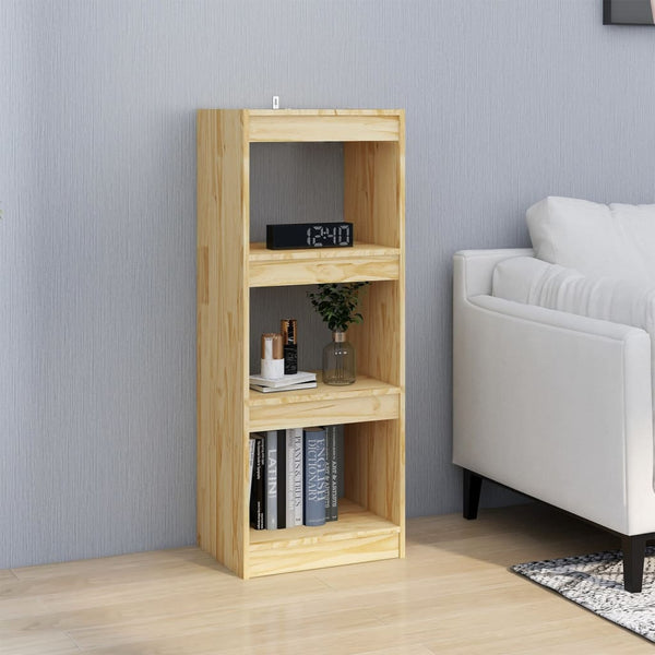 Book Cabinet/Room Divider 40X30x103.5 Cm Solid Pinewood Bookshelves