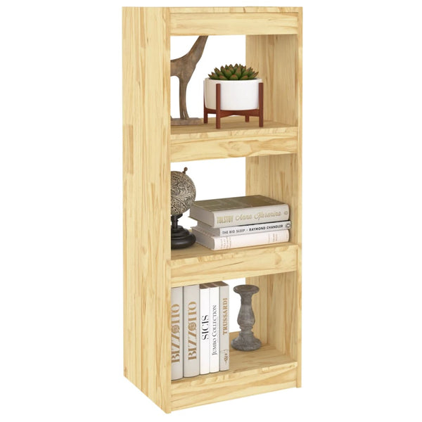 Book Cabinet/Room Divider 40X30x103.5 Cm Solid Pinewood Bookshelves