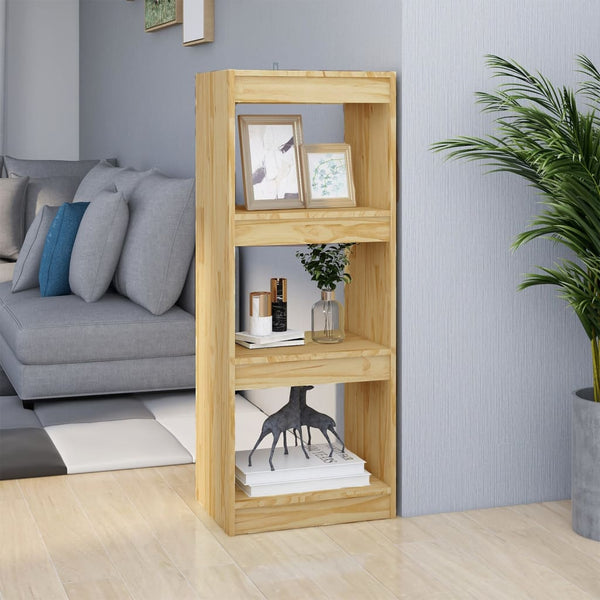 Book Cabinet/Room Divider 40X30x103.5 Cm Solid Pinewood Bookshelves