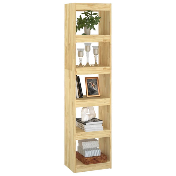 Book Cabinet/Room Divider 40X30x167.5 Cm Solid Pinewood Bookshelves