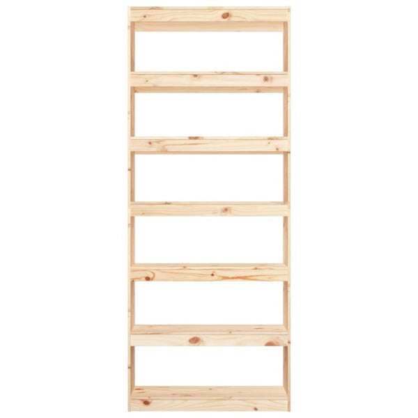 Book Cabinet/Room Divider 80X30x199.5 Cm Solid Wood Pine