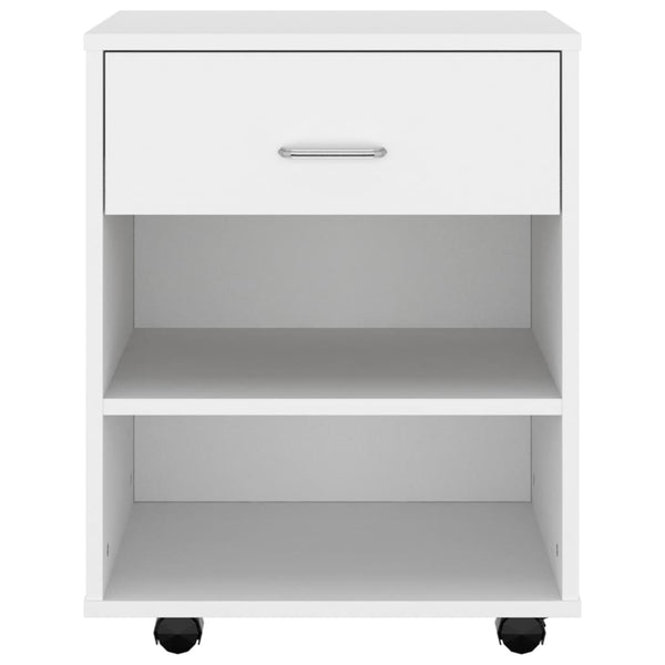 Rolling Cabinet White 46X36x59 Cm Engineered Wood Cabinets & Cupboards