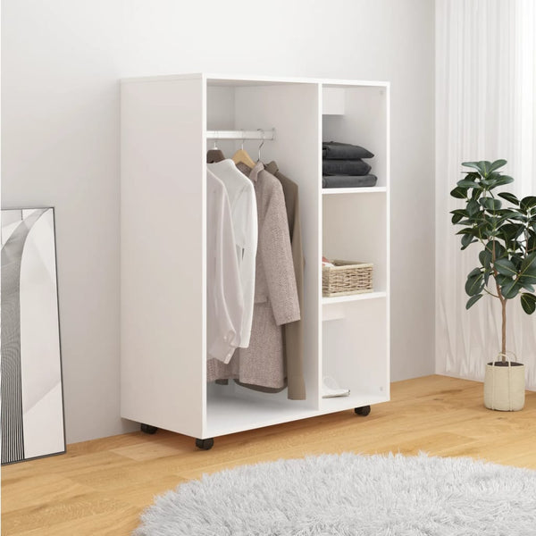 Wardrobe White 80X40x110 Cm Engineered Wood Wardrobes
