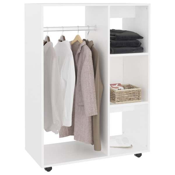 Wardrobe White 80X40x110 Cm Engineered Wood Wardrobes