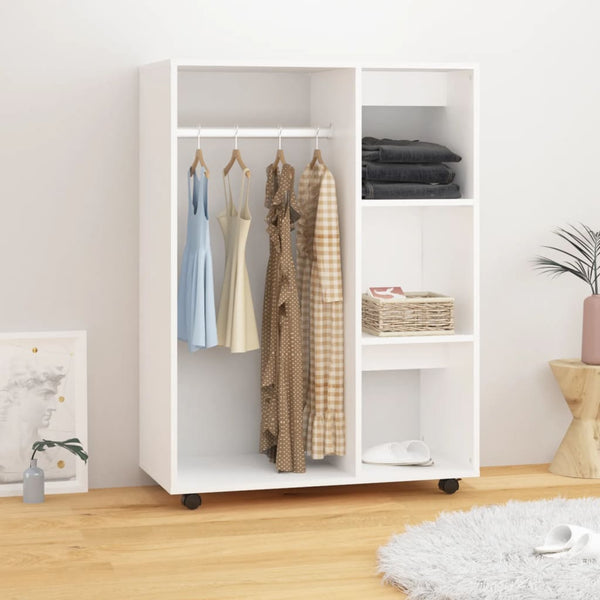 Wardrobe White 80X40x110 Cm Engineered Wood Wardrobes