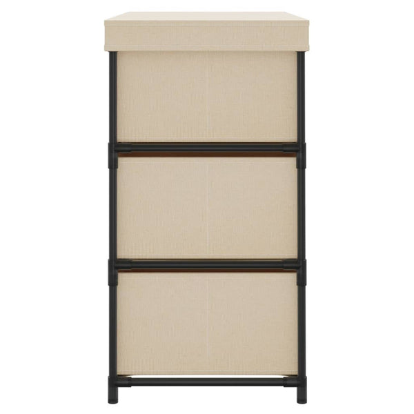 Storage Cabinet With 6 Drawers 55X29x55 Cm Cream Steel Cabinets & Cupboards