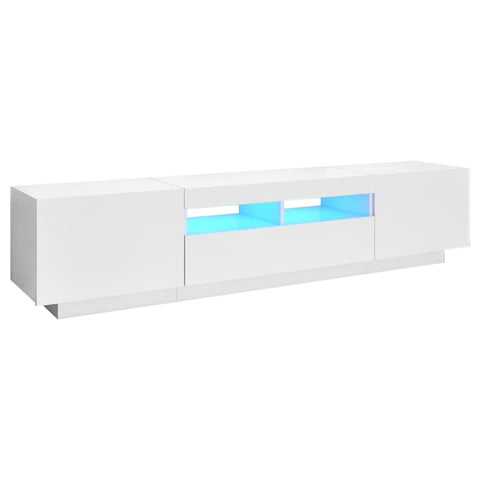 Tv Cabinet With Led Lights White 180X35x40 Cm Tv Stands & Entertainment Units