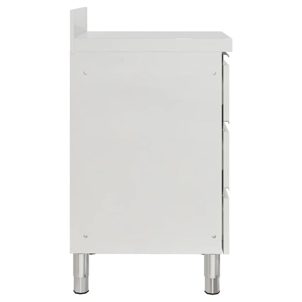 Vidaxl Commercial Kitchen Cabinet With 3 Drawers 50X60x96 Cm Cabinets & Cupboards