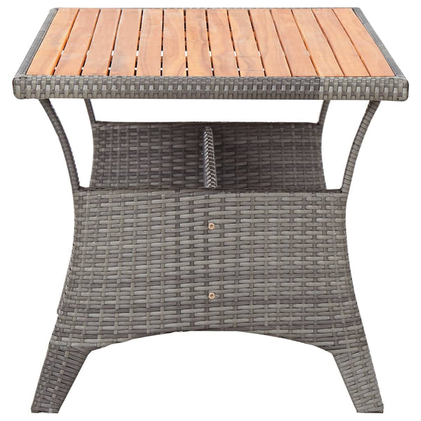 Garden Table Grey 120X70x66 Cm Solid Acacia Wood