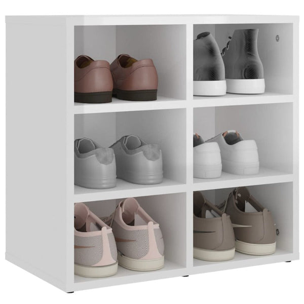 Shoe Cabinets 2 Pcs High Gloss White 52.5X30x50 Cm