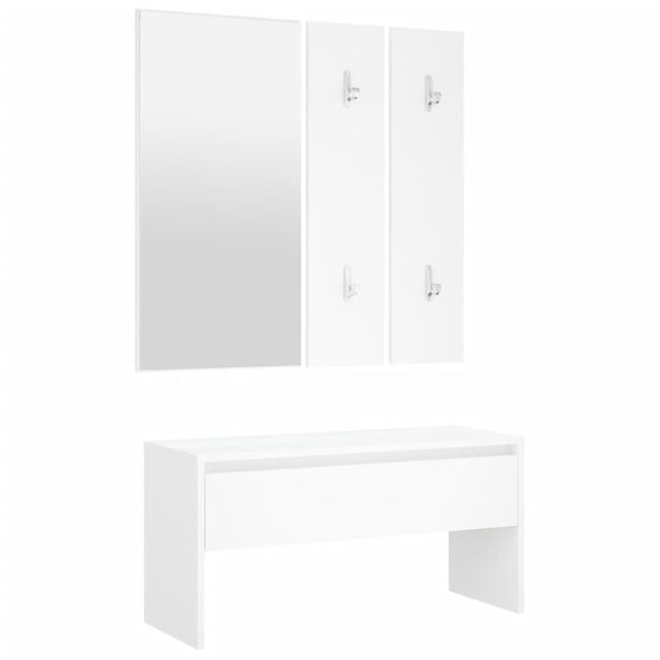 Hallway Furniture Set White Engineered Wood Cabinets & Cupboards