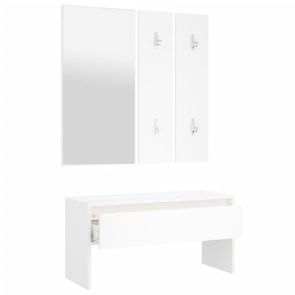 Hallway Furniture Set White Engineered Wood Cabinets & Cupboards