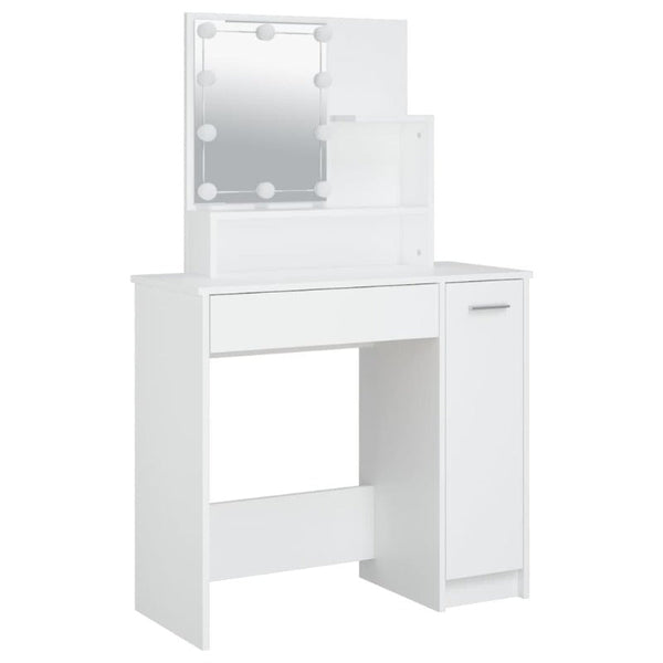 Dressing Table With Led White 86.5X35x136 Cm Dressing Tables