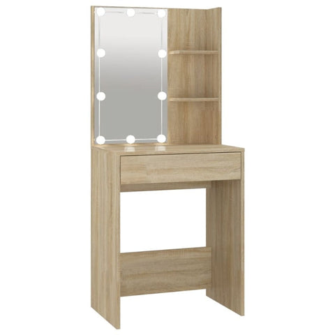 Dressing Tables Dressing Table With Led Sonoma Oak 60X40x140 Cm
