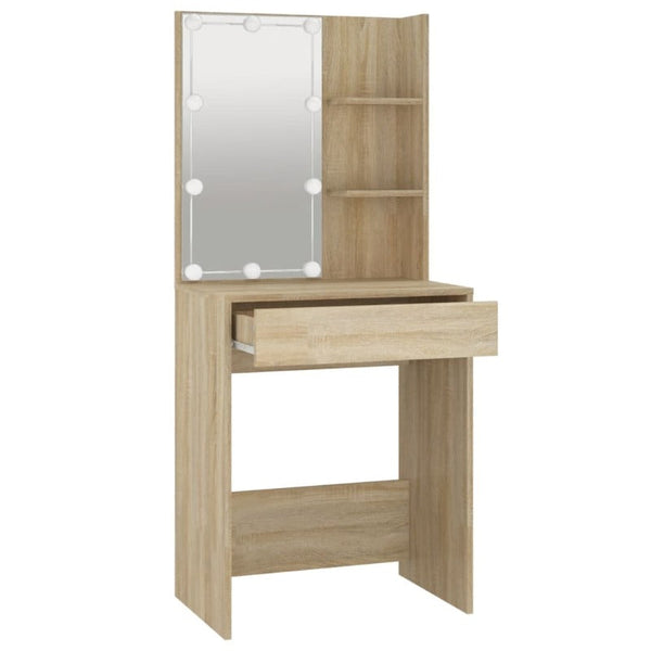 Dressing Tables Dressing Table With Led Sonoma Oak 60X40x140 Cm