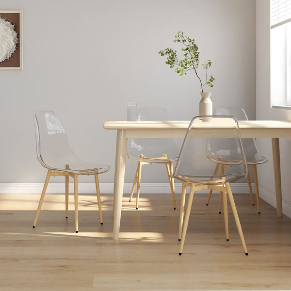 4 Pcs Transparent Pet Dining Chairs